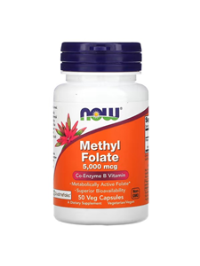 NOW Foods, Methyl Folate, 5,000 mcg, 50 Veg Capsules