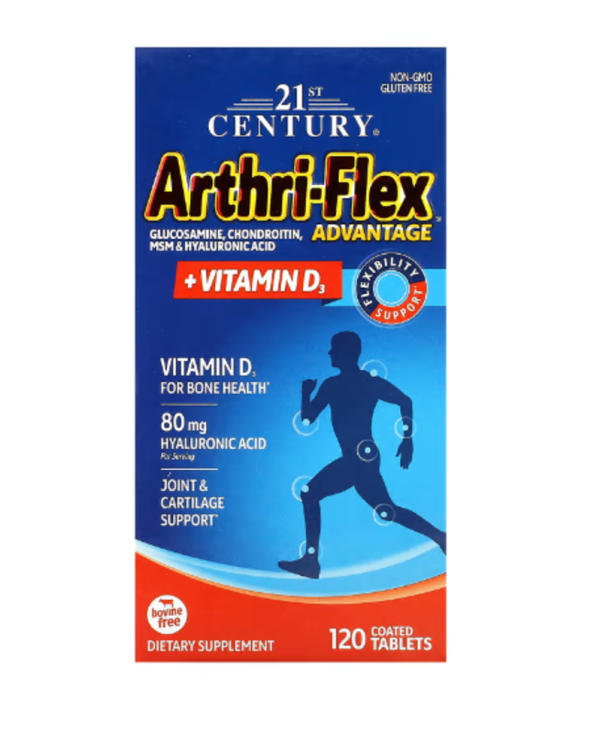21st Century, Arthri-Flex Advantage + Vitamin D3, 120 Coated Tablets