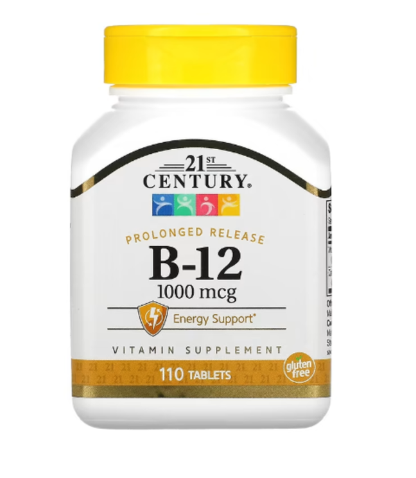 21st Century, B-12, Prolonged Release, 1,000 mcg, 110 Tablets