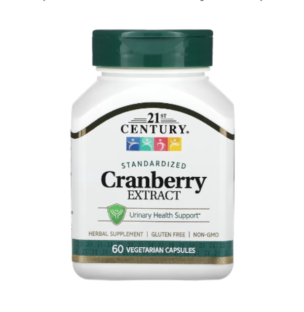 21st Century, Cranberry Extract, Standardized, 60 Vegetarian Capsules
