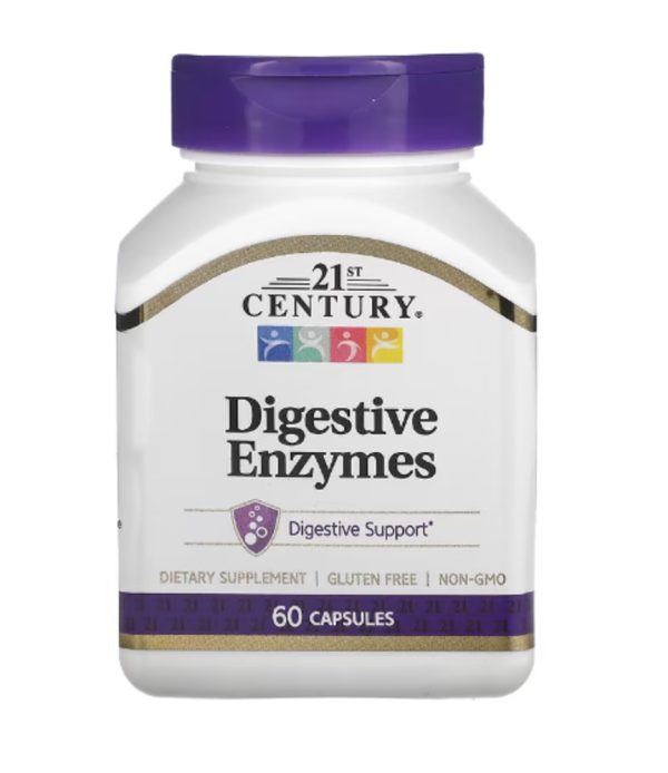 21st Century, Digestive Enzymes, 60 Capsules