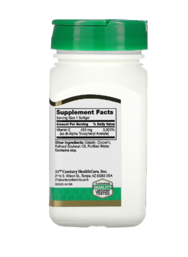 21st Century, E, 450 mg (1,000 IU), 55 Softgels