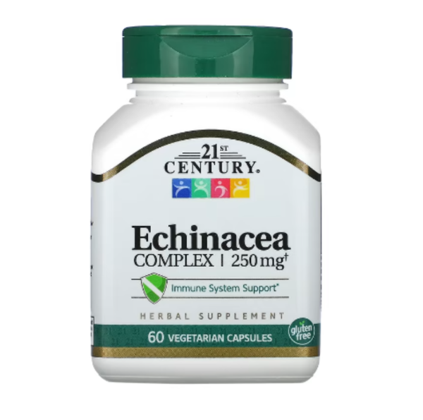 21st Century, Echinacea Complex, 250 mg, 60 Vegetarian Capsules (125 mg per Capsule)