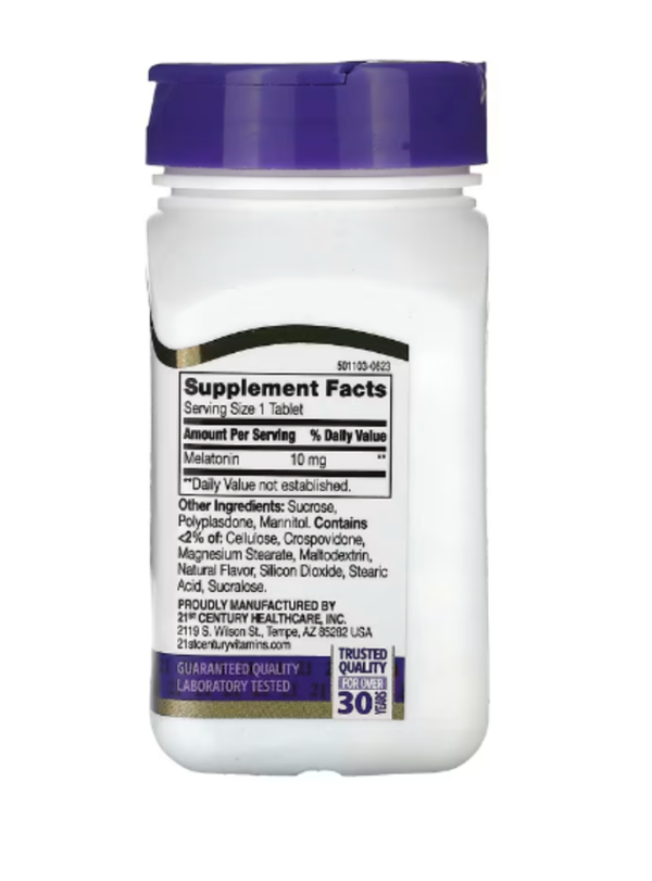 21st Century, Extra Strength, Quick Dissolve Melatonin, Cherry, 10 mg, 360 Tablets