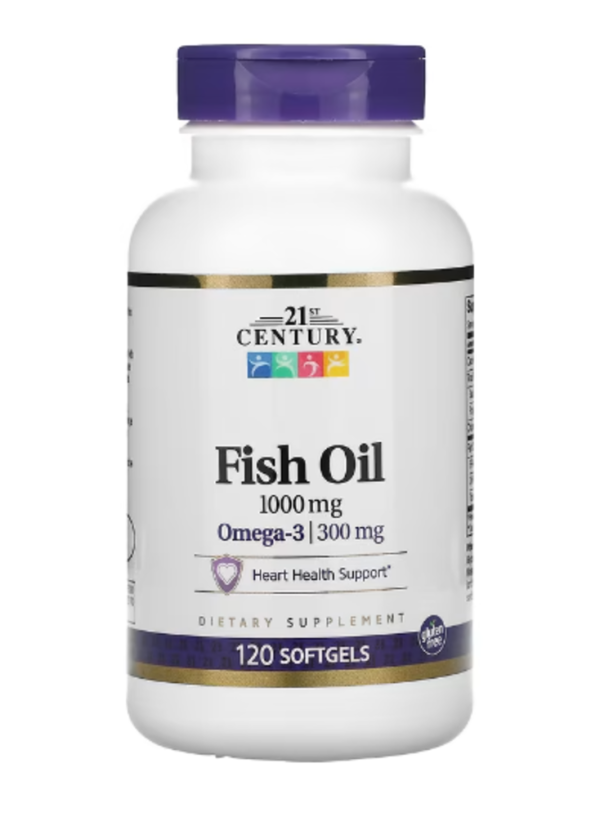 21st Century, Fish Oil, 1,000 mg, 120 Softgels