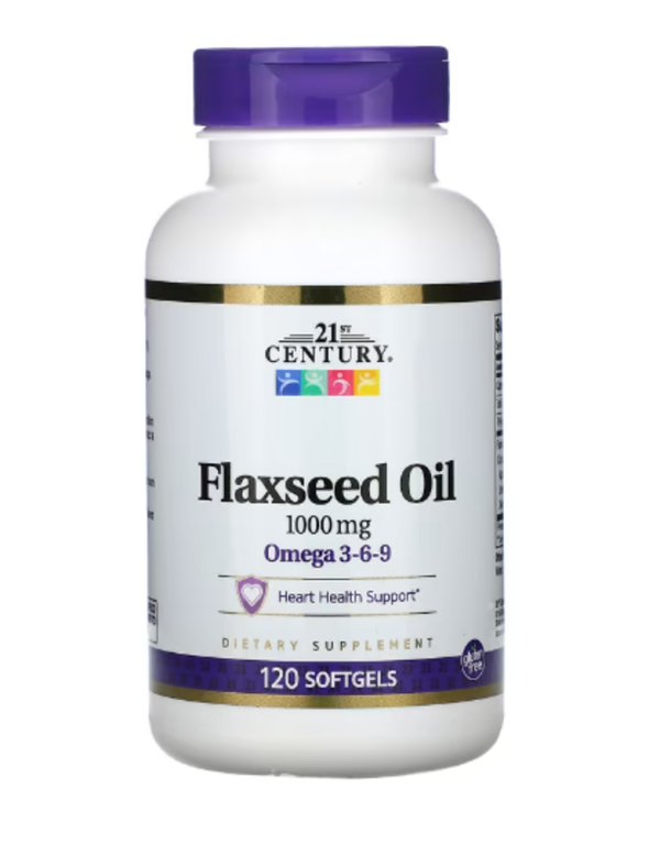 21st Century, Flaxseed Oil, 1000 mg, 120 Softgels