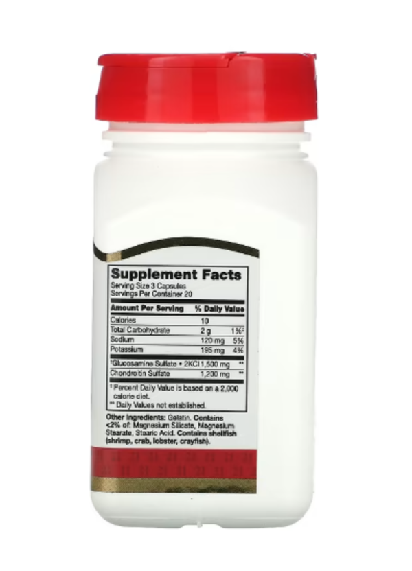 21st Century, Glucosamine / Chondroitin, Double Strength, 1500 mg / 1200 mg, 60 Easy to Swallow Capsules (500 mg / 400 mg per Capsule)