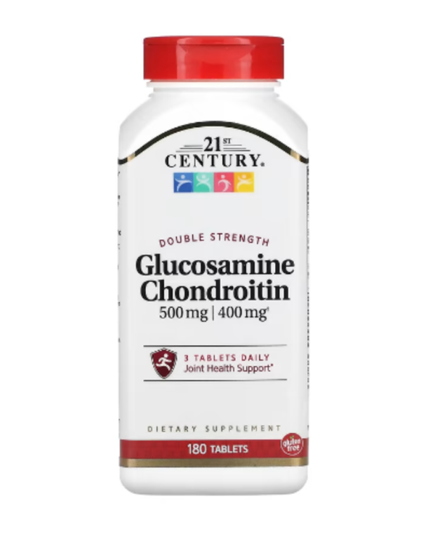 21st Century, Glucosamine Chondroitin, Double Strength, 180 Tablets