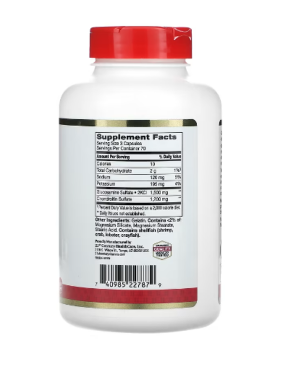 21st Century, Glucosamine, Chondroitin, Double Strength, 210 Easy Swallow Capsules