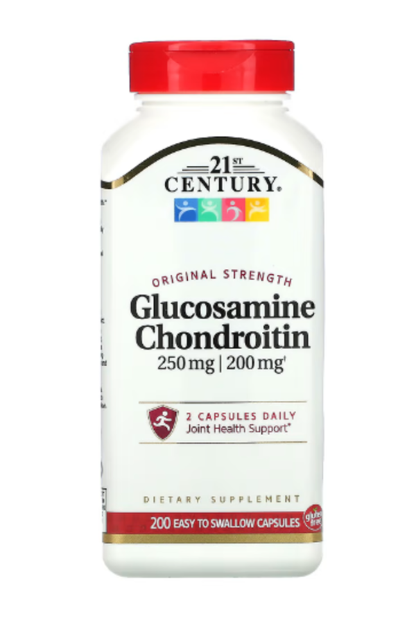 21st Century, Glucosamine / Chondroitin, Original Strength, 200 Easy to Swallow Capsules