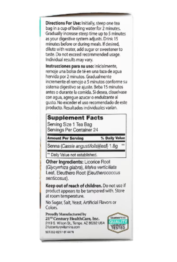 21st Century, Herbal Slimming Tea, All Natural, Caffeine Free, 24 Tea Bags, 1.7 oz (48 g)