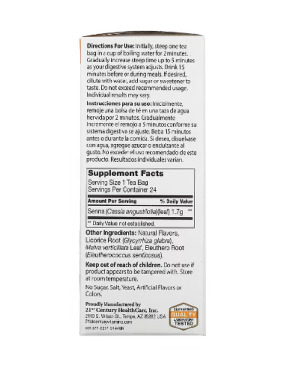 21st Century, Herbal Slimming Tea, Orange Spice, Caffeine Free, 24 Tea Bags, 1.7 oz (48 g)