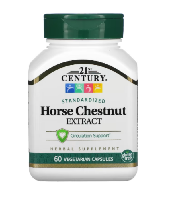 21st Century, Horse Chestnut Extract, Standardized, 60 Vegetarian Capsules