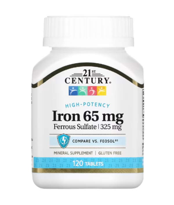 21st Century, Iron, 65 mg, 120 Tablets