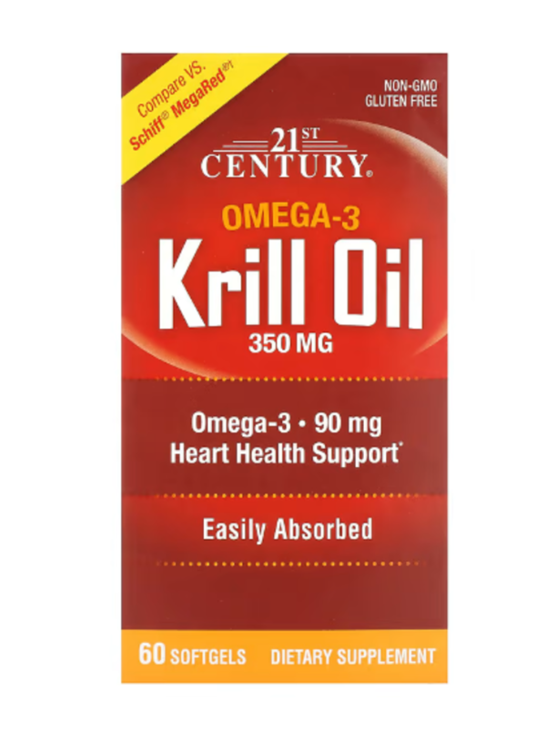 21st Century, Krill Oil, 350 mg, 60 Softgels