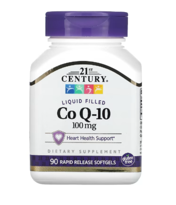 21st Century, Liquid Filled CoQ-10, 100 mg, 90 Rapid Release Softgels