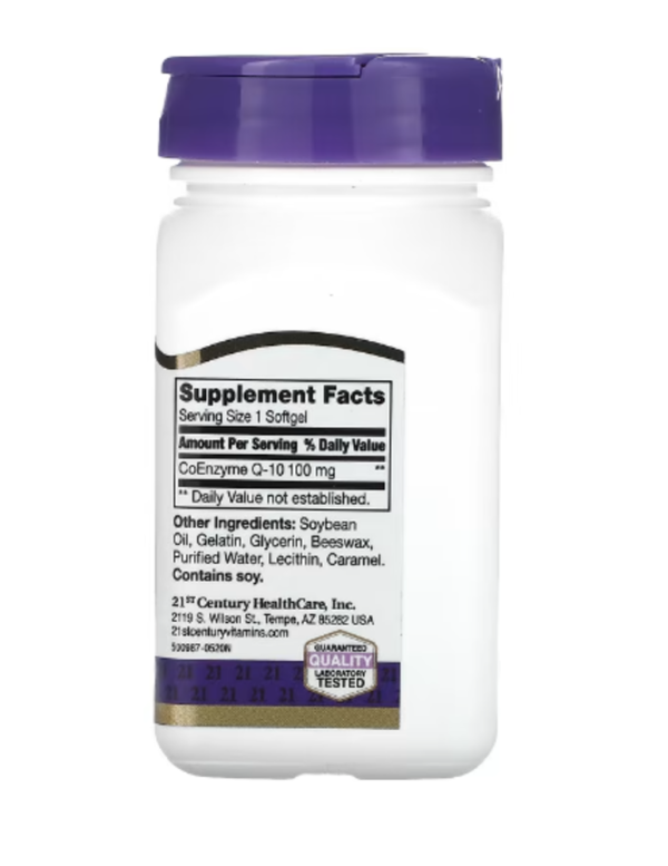 21st Century, Liquid Filled CoQ-10, 100 mg, 90 Rapid Release Softgels