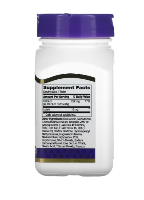 21st Century, Lutein, 10 mg, 60 Tablets