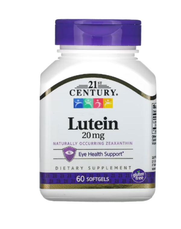 21st Century, Lutein, 20 mg, 60 Softgels