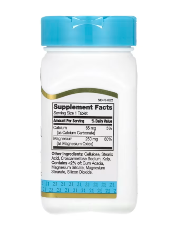 21st Century, Magnesium, 250 mg, 110 Tablets