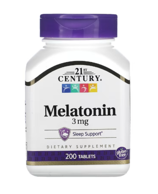 21st Century, Melatonin, 3 mg, 200 Tablets