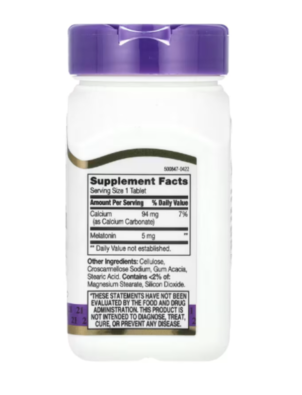 21st Century, Melatonin, 5 mg, 120 Tablets