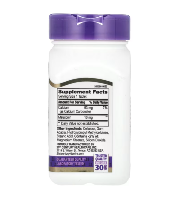 21st Century, Melatonin, Extra Strength, Prolonged Release, 10 mg, 120 Tablets