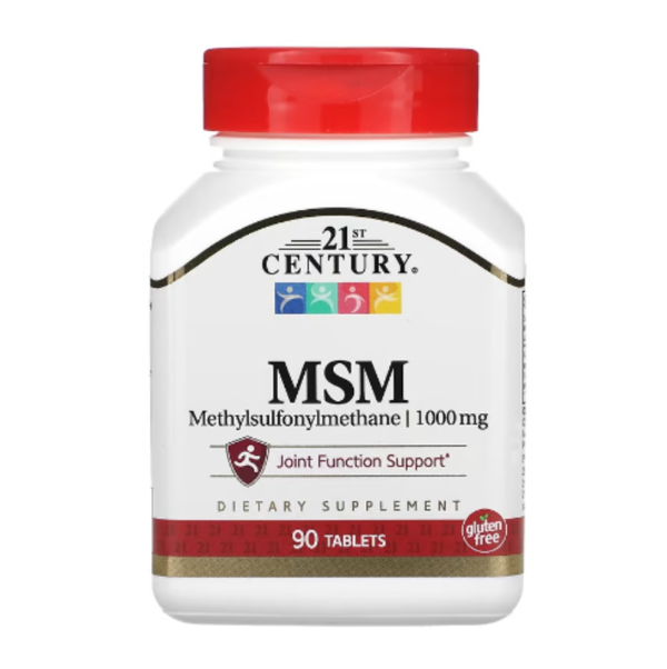 21st Century, MSM, 1,000 mg, 90 Tablets