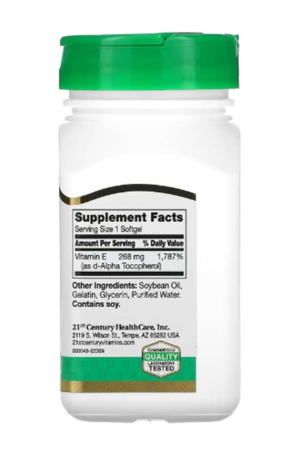 21st Century, Natural Vitamin E, 268 mg (400 IU), 110 Softgels