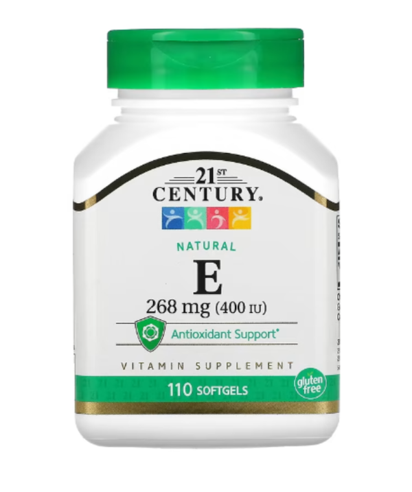 21st Century, Natural Vitamin E, 268 mg (400 IU), 110 Softgels