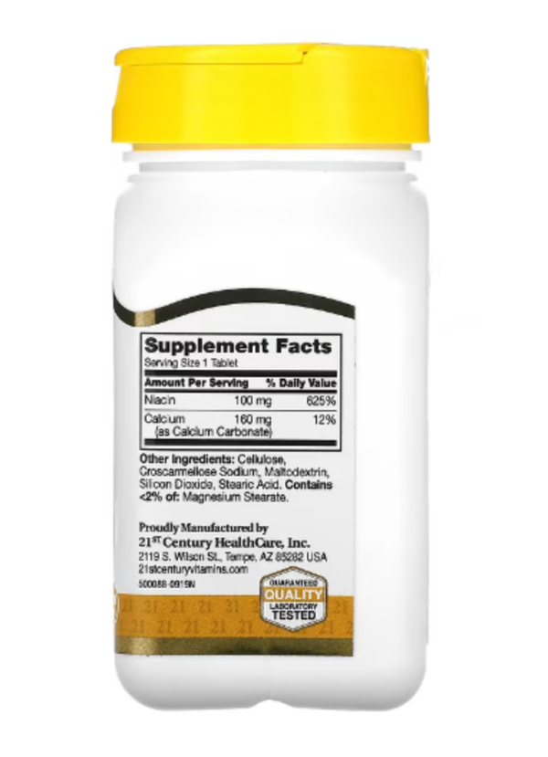 21st Century, Niacin, 100 mg, 110 Tablets