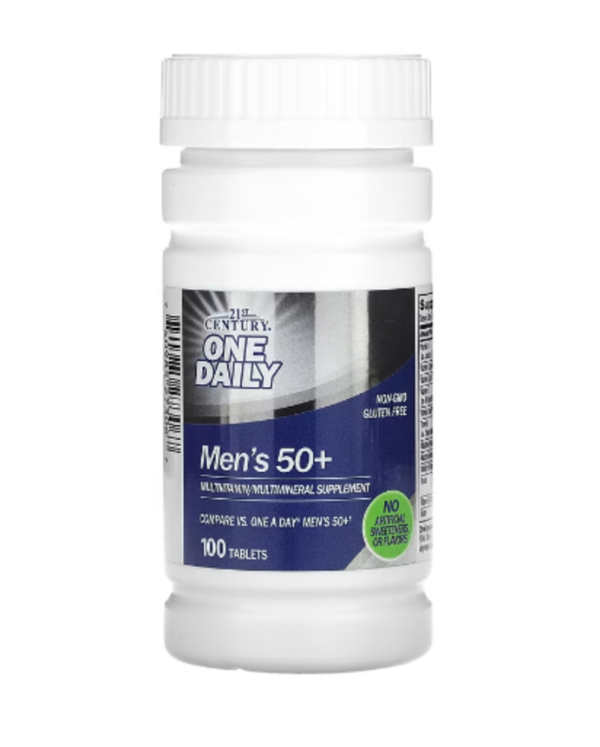 21st Century, One Daily, Men's 50+, Multivitamin Multimineral, 100 Tablets