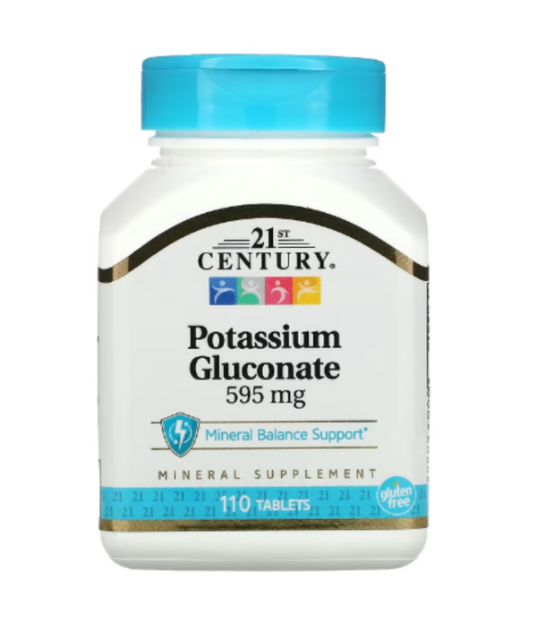21st Century, Potassium Gluconate, 595 mg, 110 Tablets