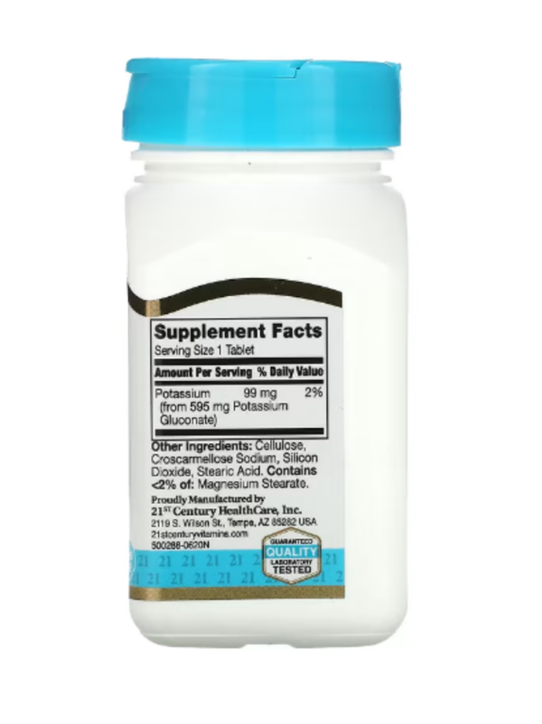 21st Century, Potassium Gluconate, 595 mg, 110 Tablets