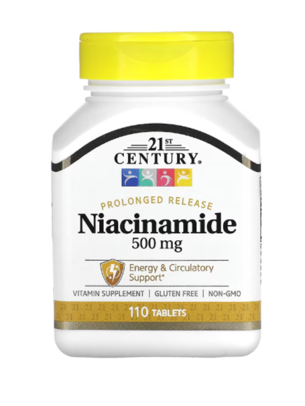 21st Century, Prolonged Release Niacinamide, 500 mg, 110 Tablets