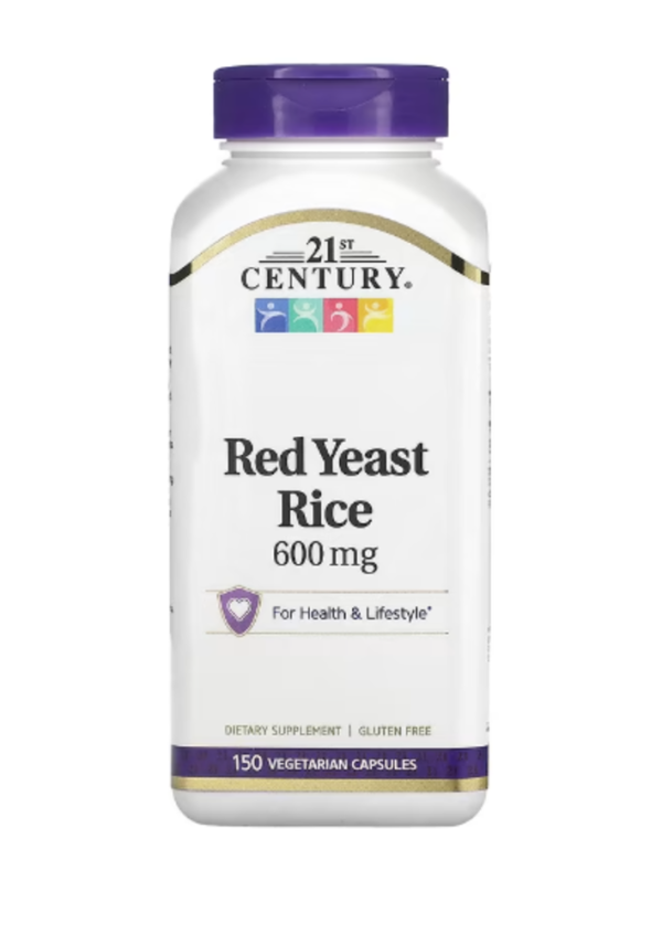 21st Century, Red Yeast Rice, 600 mg, 150 Vegetarian Capsules (300 mg per Capsule)