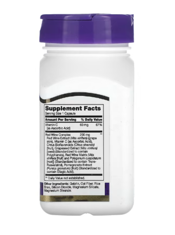 21st Century, Resveratrol Red Wine Extract, 90 Capsules