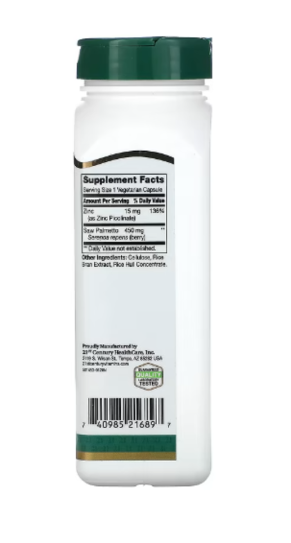 21st Century, Saw Palmetto, 450 mg, 200 Vegetarian Capsules