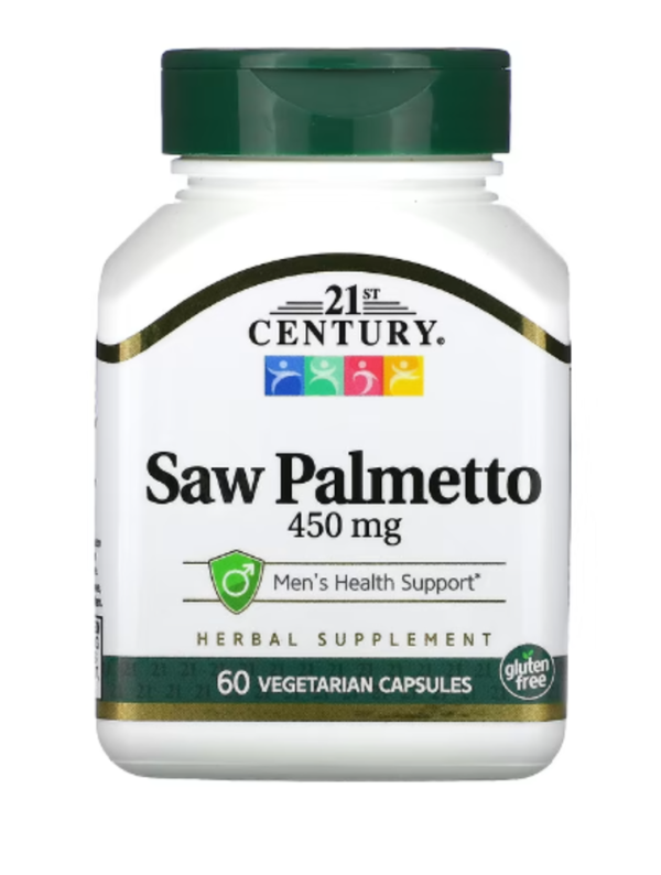 21st Century, Saw Palmetto, 450 mg, 60 Vegetarian Capsules