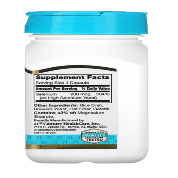 21st Century, Selenium, 200 mcg, 60 Capsules