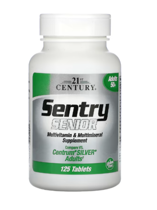 21st Century, Sentry Senior, Multivitamin & Multimineral Supplement, Adults 50+, 125 Tablets