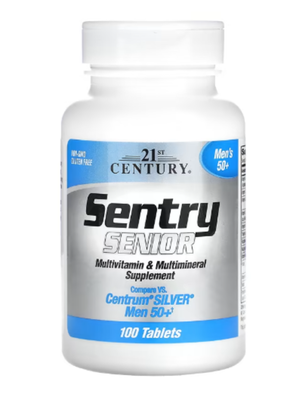 21st Century, Sentry Senior, Multivitamin & Multimineral Supplement, Men's 50+, 100 Tablets