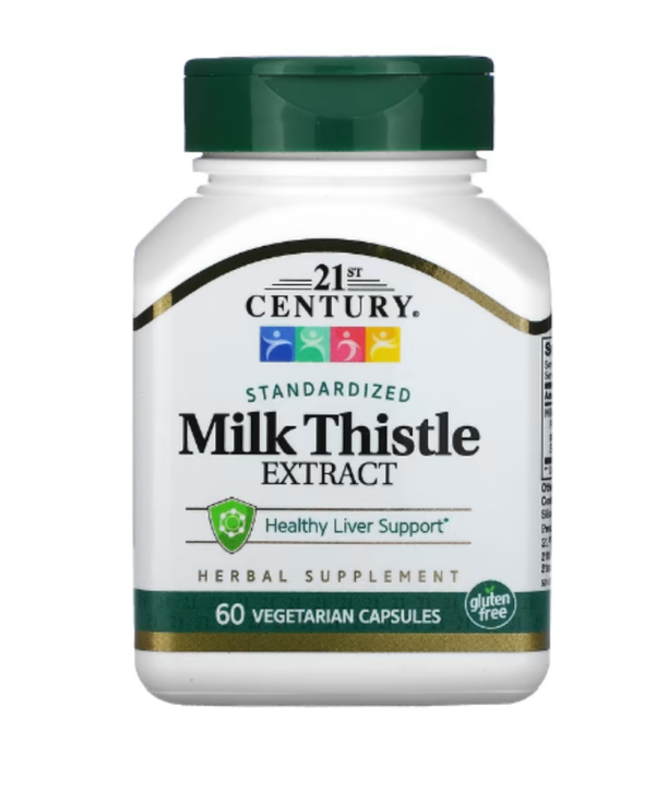 21st Century, Standardized Milk Thistle Extract, 60 Vegetarian Capsules