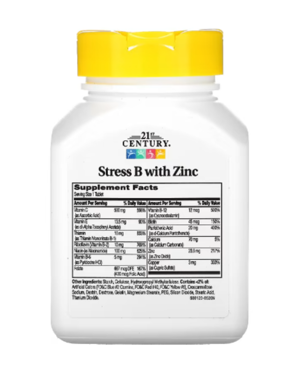 21st Century, Stress B with Zinc, 66 Tablets
