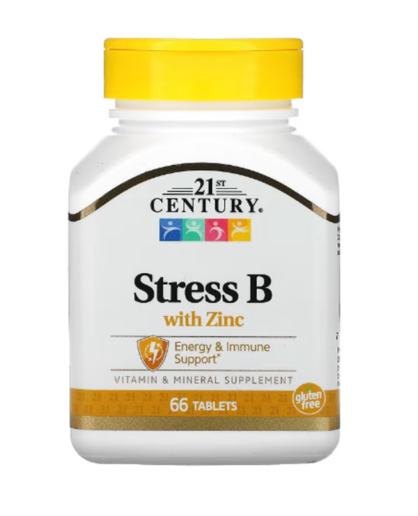 21st Century, Stress B with Zinc, 66 Tablets