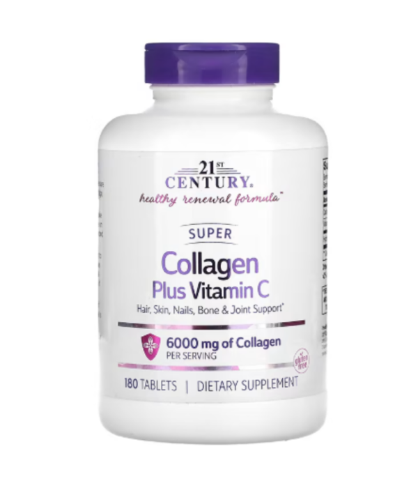 21st Century, Super Collagen Plus Vitamin C, 6,000 mg, 180 Tablets (1,000 mg per Tablet)