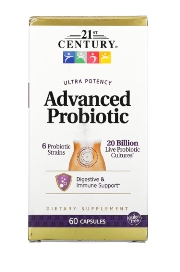 21st Century, Ultra Potency Advanced Probiotic, 60 Capsules