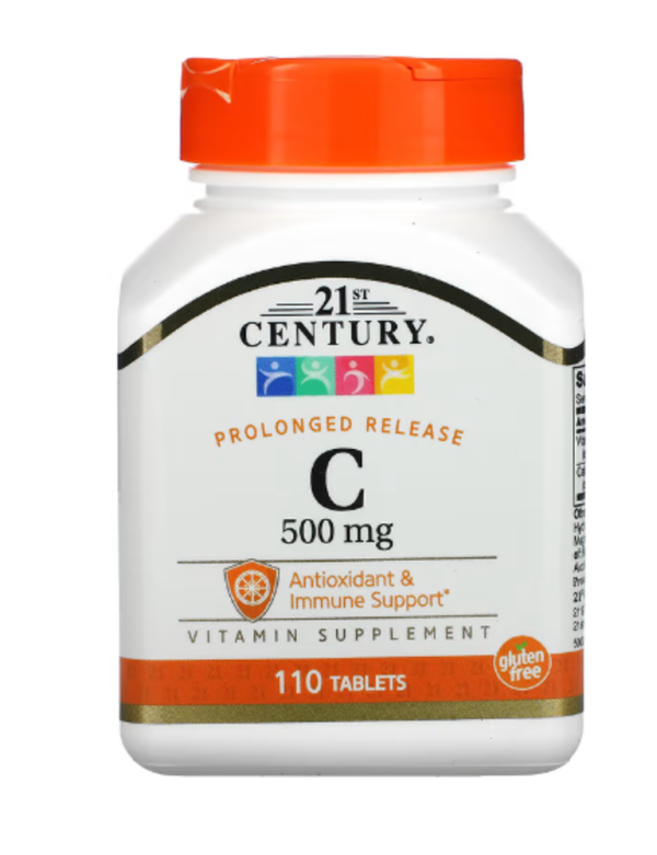 21st Century, Vitamin C, Prolonged Release, 500 mg, 110 Tablets