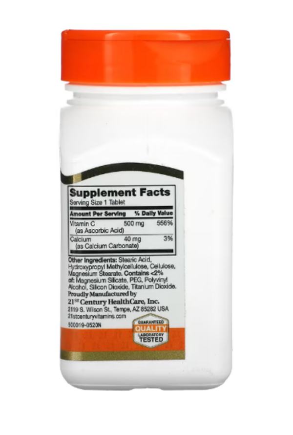 21st Century, Vitamin C, Prolonged Release, 500 mg, 110 Tablets
