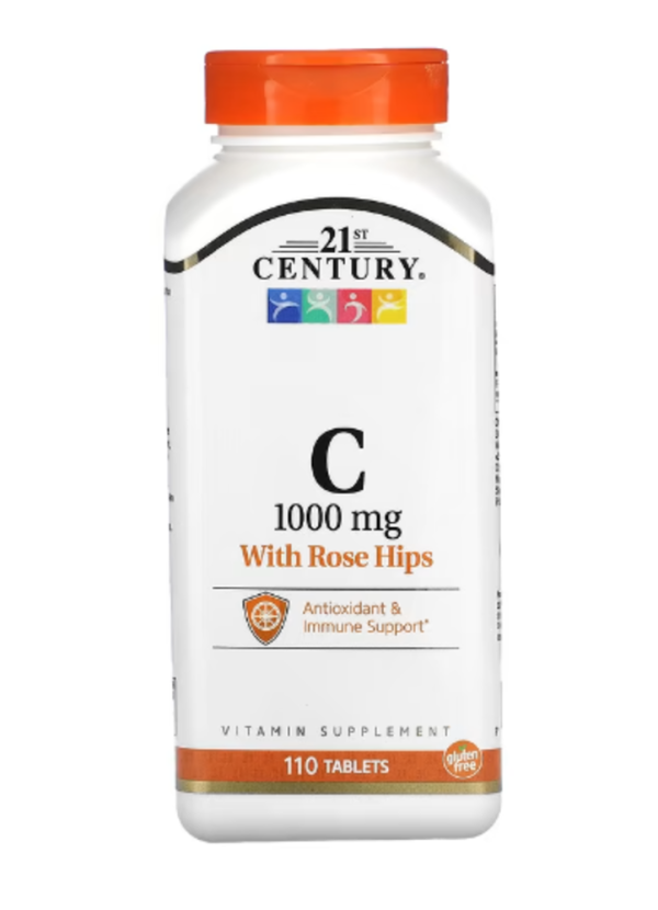 21st Century, Vitamin C with Rose Hips, 1,000 mg, 110 Tablets